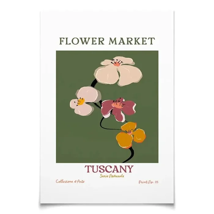 Flower Market Tuscany Art Print