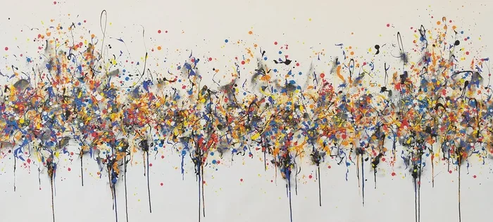 « Flowers № 5 » by M.Y. (2021) Acrylic painting by Max Yaskin
