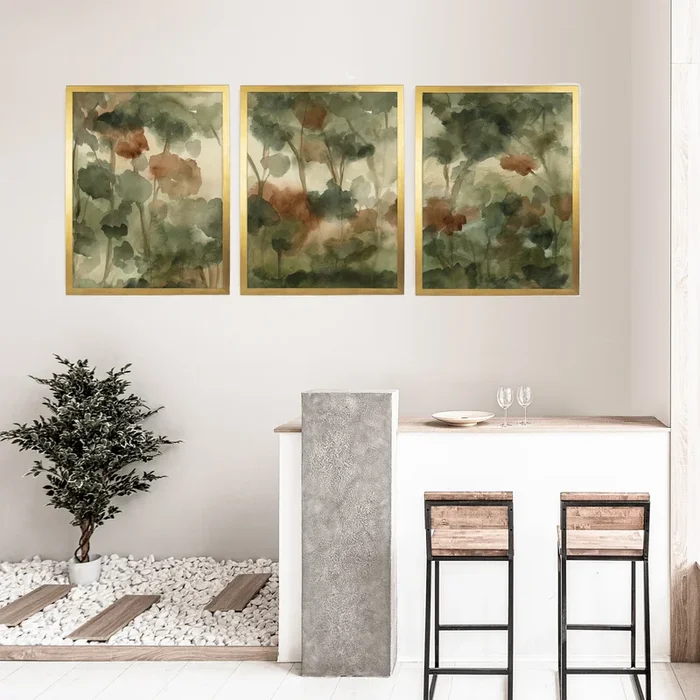 Forested Reverie Triptych – Set of 3