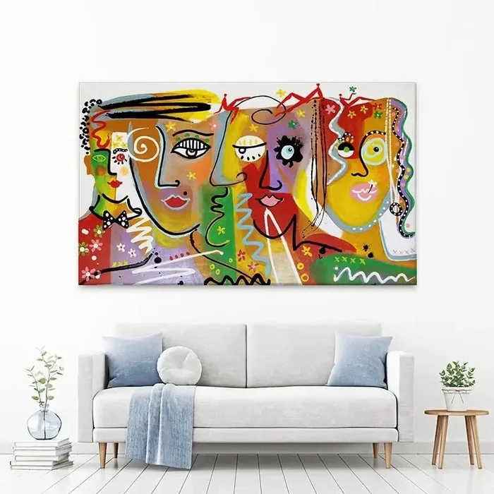 Funky Faces 2 Canvas Print