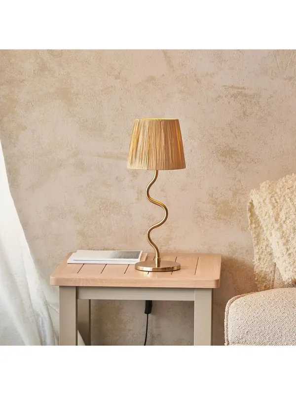 Gallery Home Aged Brass Wriggle Table Lamp
