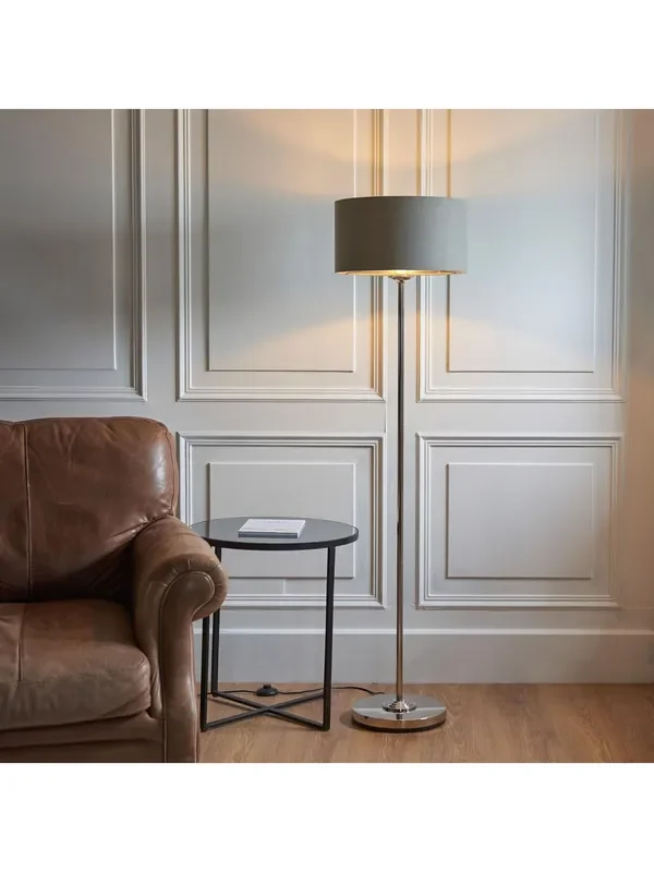 Gallery Home Bright Nickel Highclere Floor Light