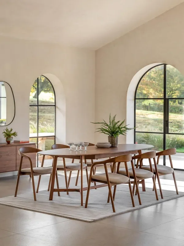 Gallery Home Dark Wood Afton Ext Dining Table Walnut