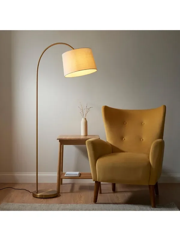 Gallery Home Warm Brass Carlson Floor Light