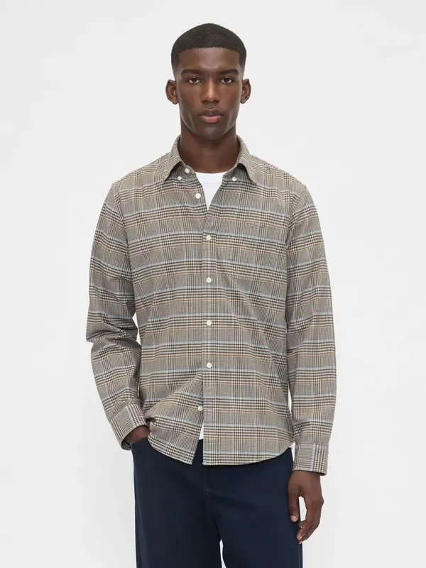 Gap Blue/Brown Check Oxford Shirt