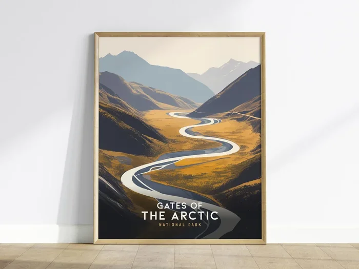 Gates of the Arctic National Park Alaska Travel Print Wall Art