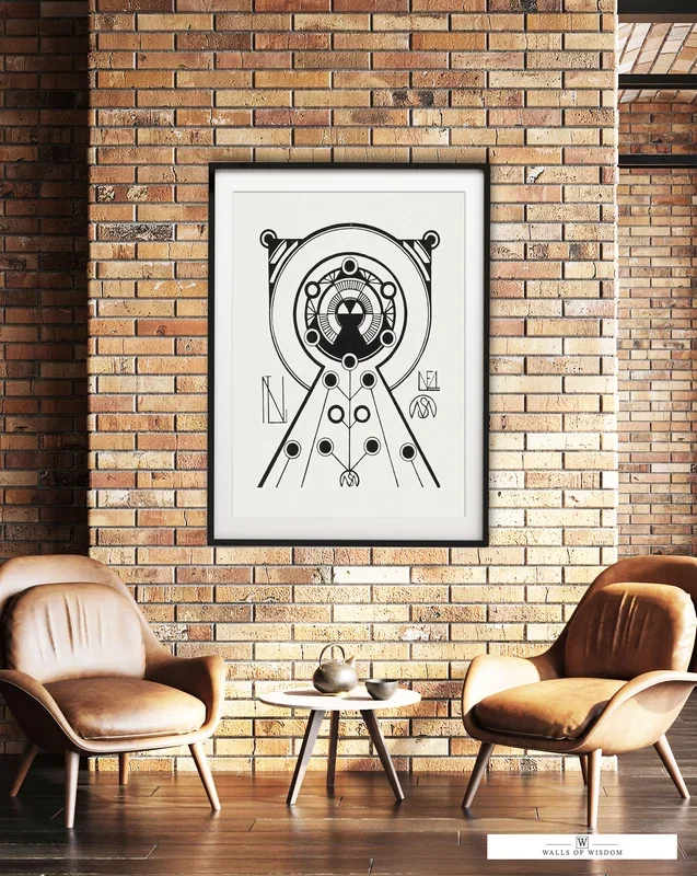 Gatsby Glamour Retro Western Print: Geometric Keyhole Modern Abstract Poster Art