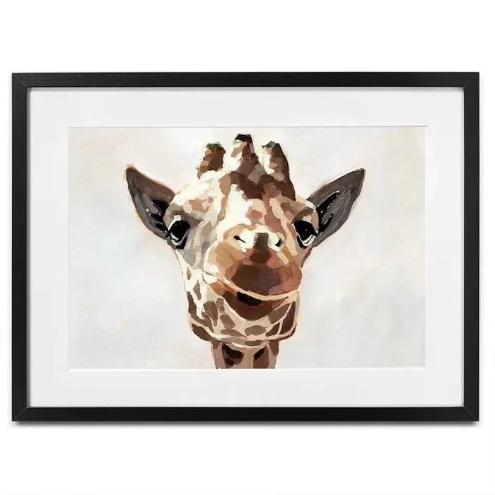 Giraffe’s Gaze Framed Art Print