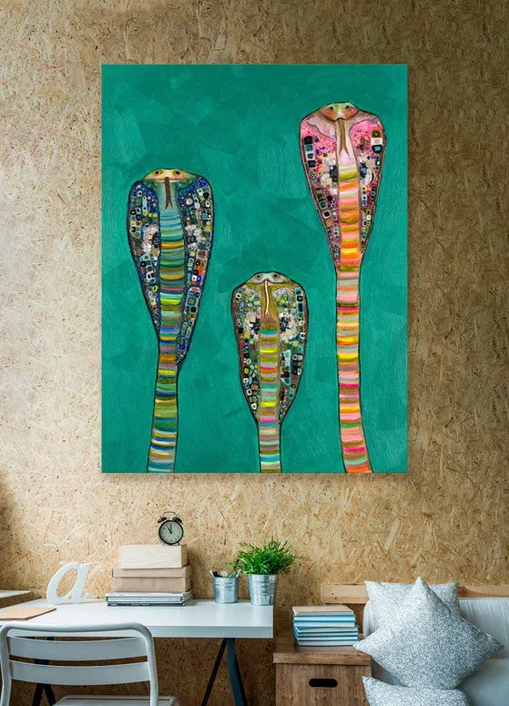 Glass Cobras Canvas Wall Art