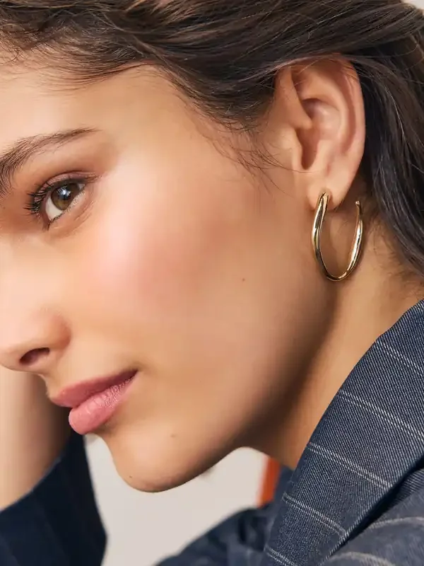 Gold Tone Hoop Earrings