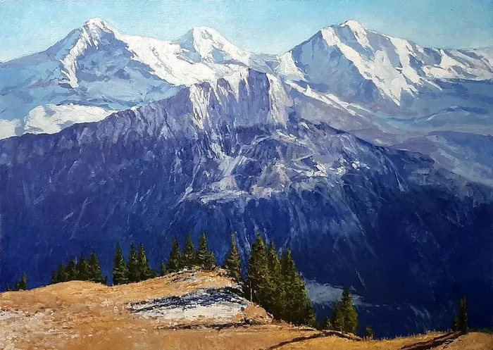 Горы (2019) Oil painting by Vahan Shakhramanyan