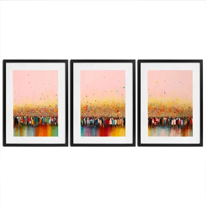 Happy Humans Framed Art Print Trio