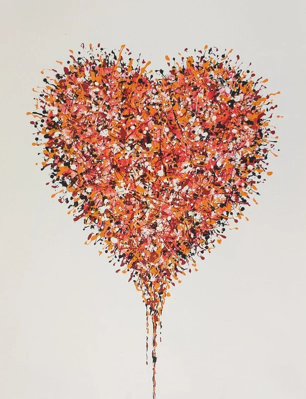 « Heart № 4 » by M.Y. (2021) Acrylic painting by Max Yaskin