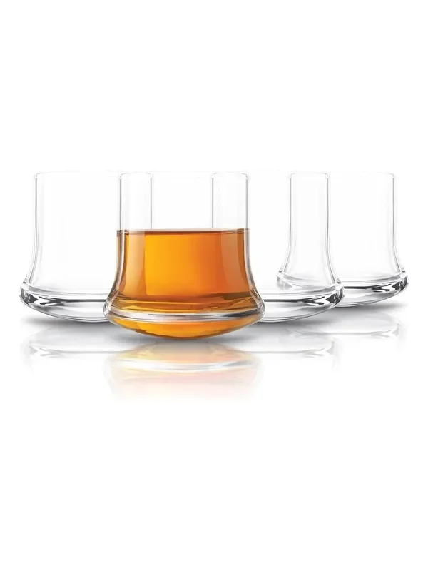Jeray Set of 4 Clear Revolving Shot Glasses