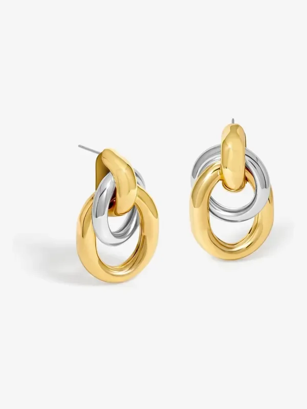 Jon Richard Gold Tone Door Knocker Earrings