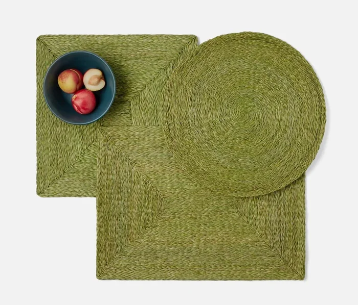 Jordan Fern Green Square Placemat, Set of 4