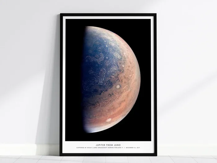 Jupiter from Juno Space Poster NASA Wall Art