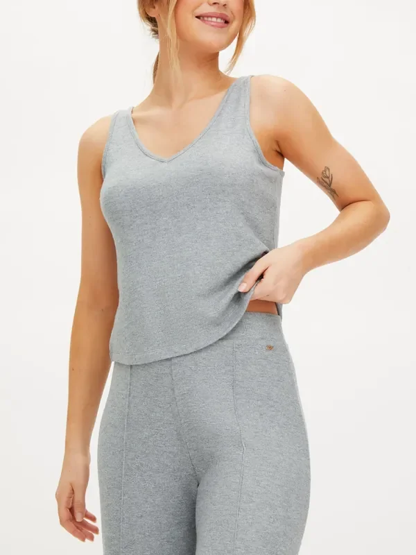 KBX Grey Marie Brushed Cami Top