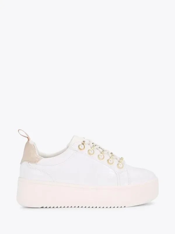KG Kurt Geiger White Lighter Pearl Trainers