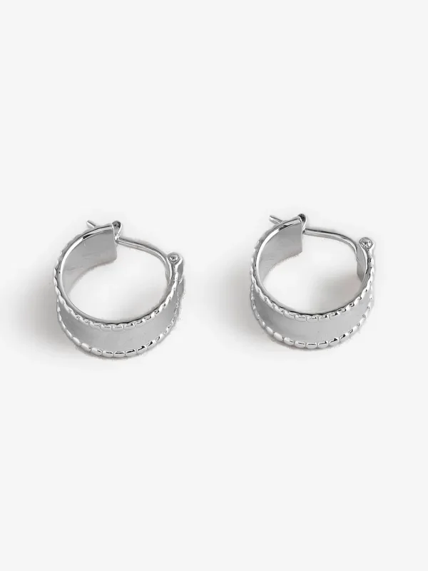 Lauren Ralph Lauren Silver 15Mm Hoop Pierced Earrings
