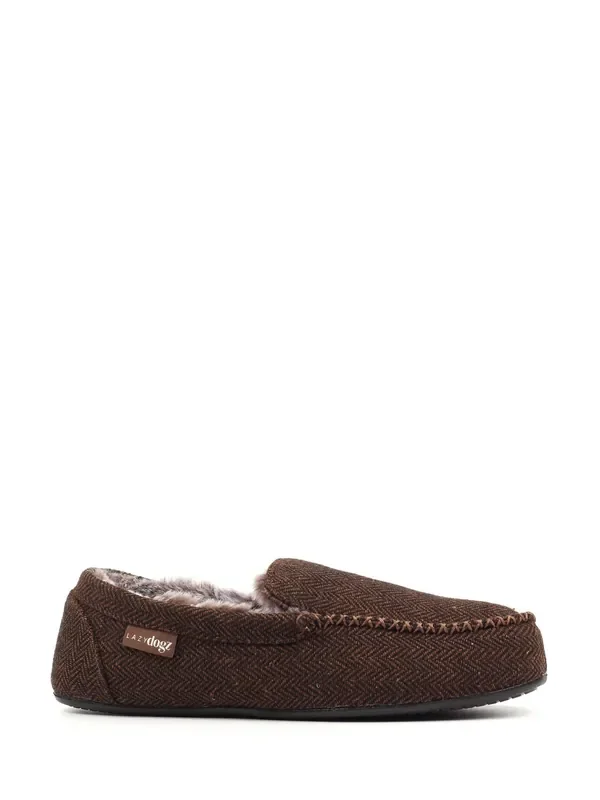 Lazy Dogz Blue Hendrix II Faux Fur Lined Full Slippers