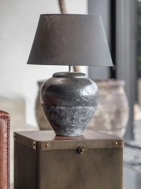 Libra Interiors Black Skyline Table Lamp with Shade La GLS