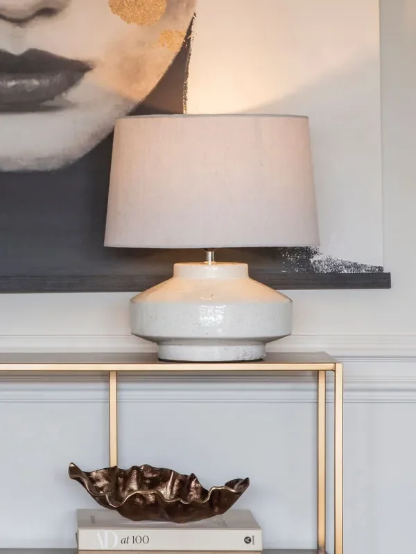 Libra Interiors White San Sebastian Terracotta Table Lamp