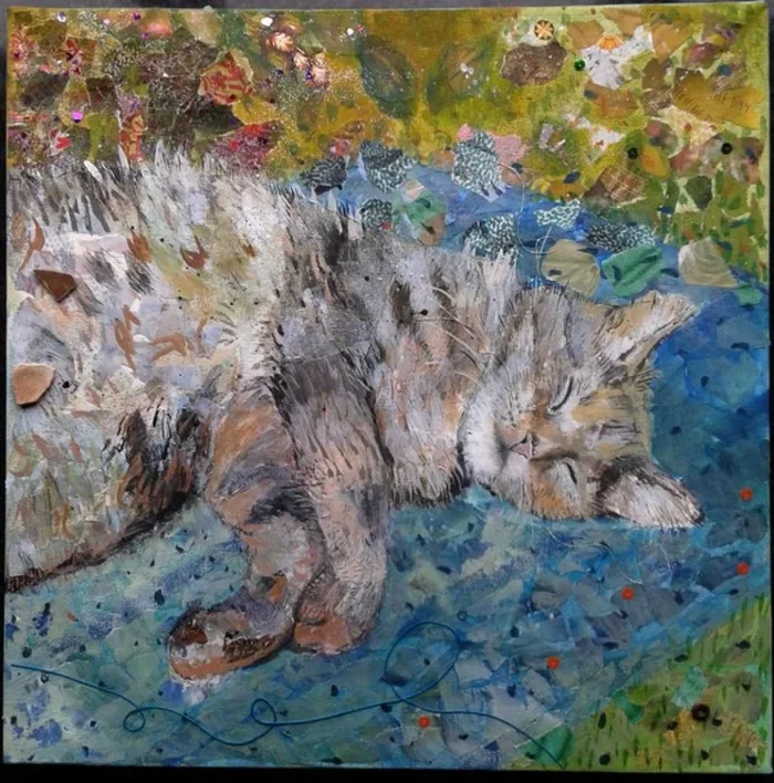 Local cat (2014) Acrylic painting by Fiona Plaisted