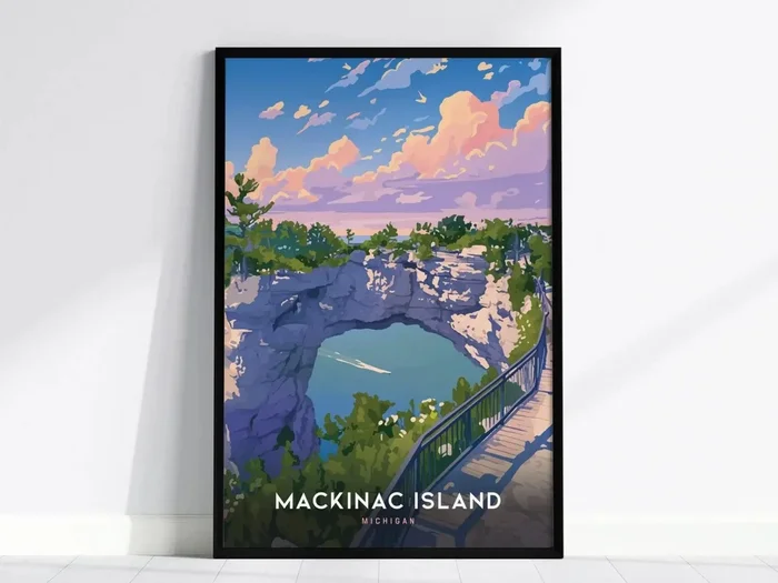 Mackinac Island Poster Michigan Stunning View from Wall Art