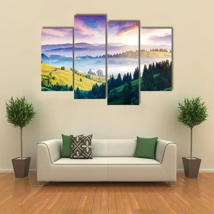 Majestic Mountain Landscape Canvas Wall Art