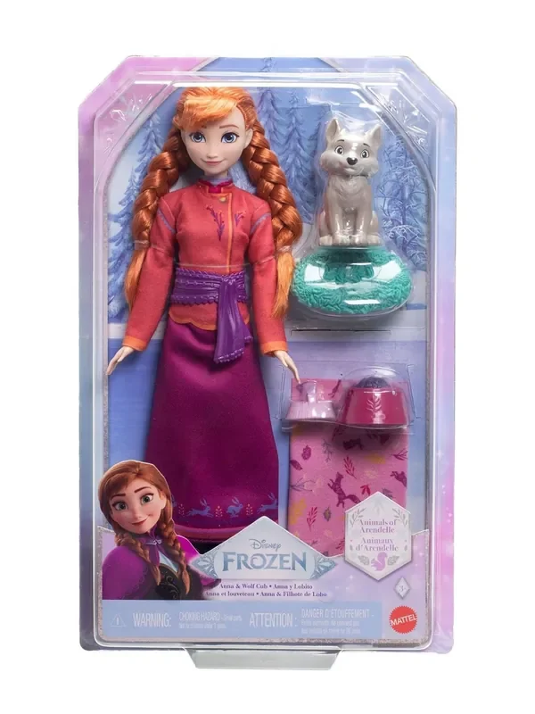 Mattel Games Disney Frozen Anna + Baby Wolf