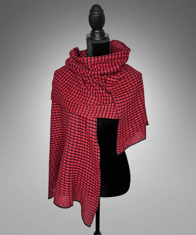 Migration Shawl – Red/Black