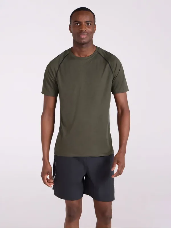 Mountain Warehouse Green Mens Aero Iso Cool Quick Drying T-Shirt