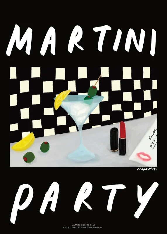 Nephthys Foster – Martini Party Print