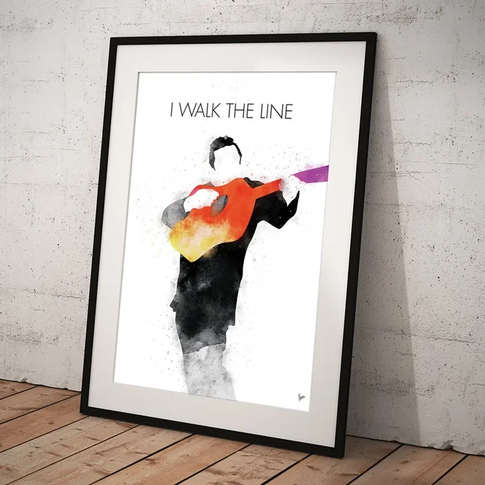 No010 MY Johnny Cash Watercolor Music poster Art Print