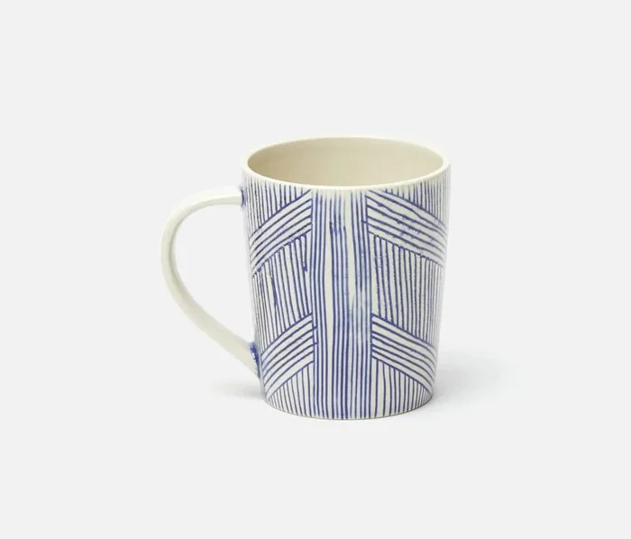 Nolan Navy Cream Mug, Set of 4