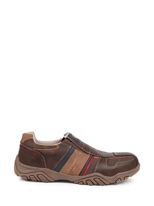 Pavers Brown Slip-On Trainers