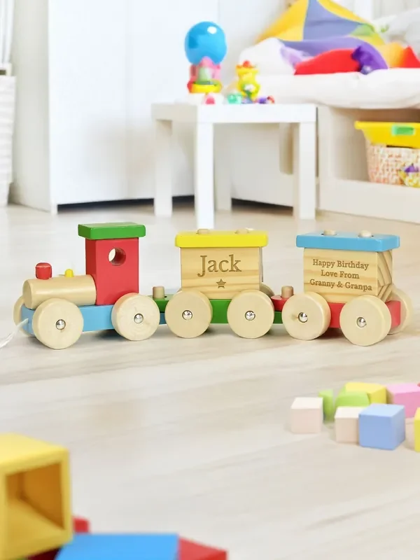 Personalised Wooden Toy Train by PMC