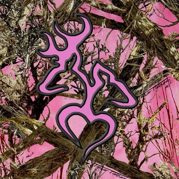 Pink browning deer glitter camo