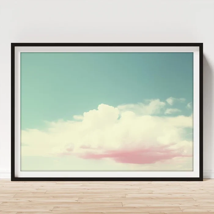 Pink Hut in a Pale Desert Art Print