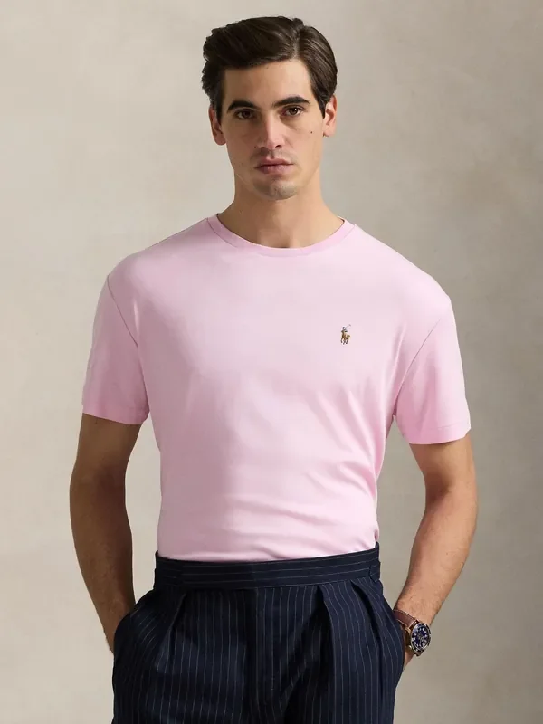 Polo Ralph Lauren Pink Custom Slim Fit Soft T-Shirt Seasons