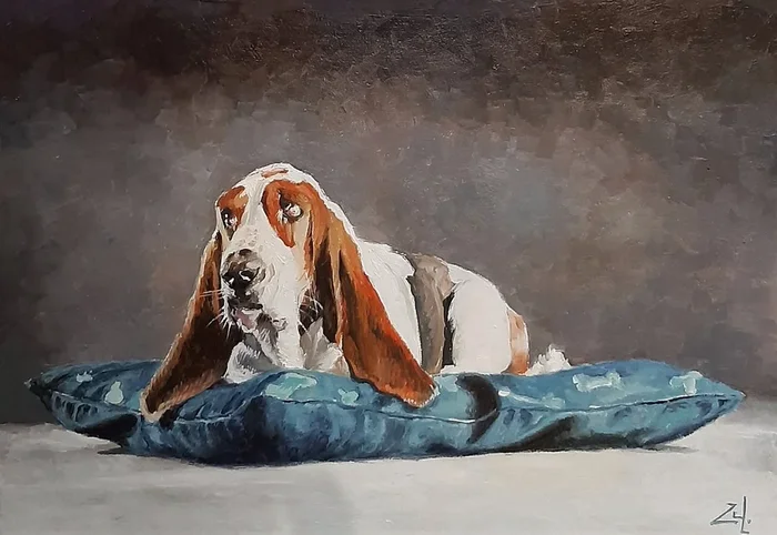 Портрет собаки (2020) Oil painting by Vahan Shakhramanyan
