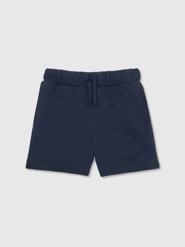 Reiss Washed Navy Perry 13-14 yrs Cotton Brand-Embroidered Shorts