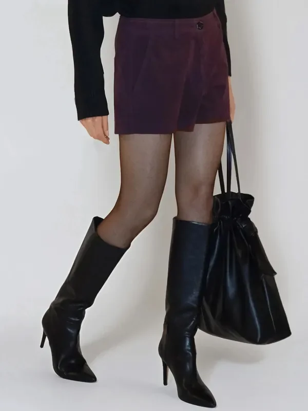 Religion Red Galaxy Suede Shorts