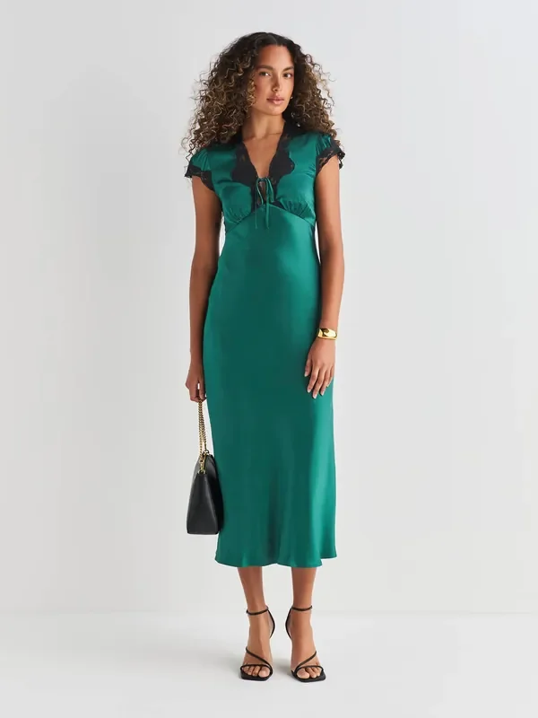 Rixo Green Amari Dress Seasons