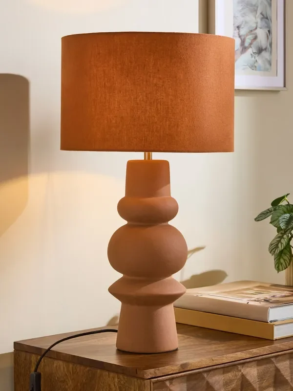 Rust Brown Hera Totem Table Lamp