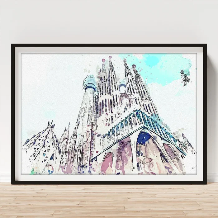 .SAGRADA FAMILIA – Barcelona Facade of the Passion, Catalonia Art Print