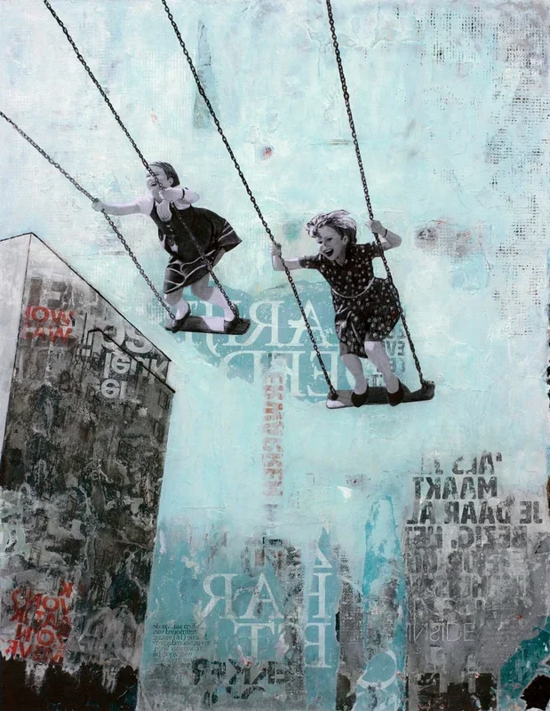 SATURDAY SWING (2018) Collage by db Waterman