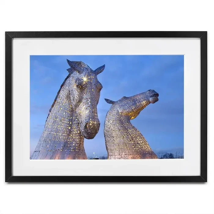 Scotland Kelpies At Night Framed Art Print