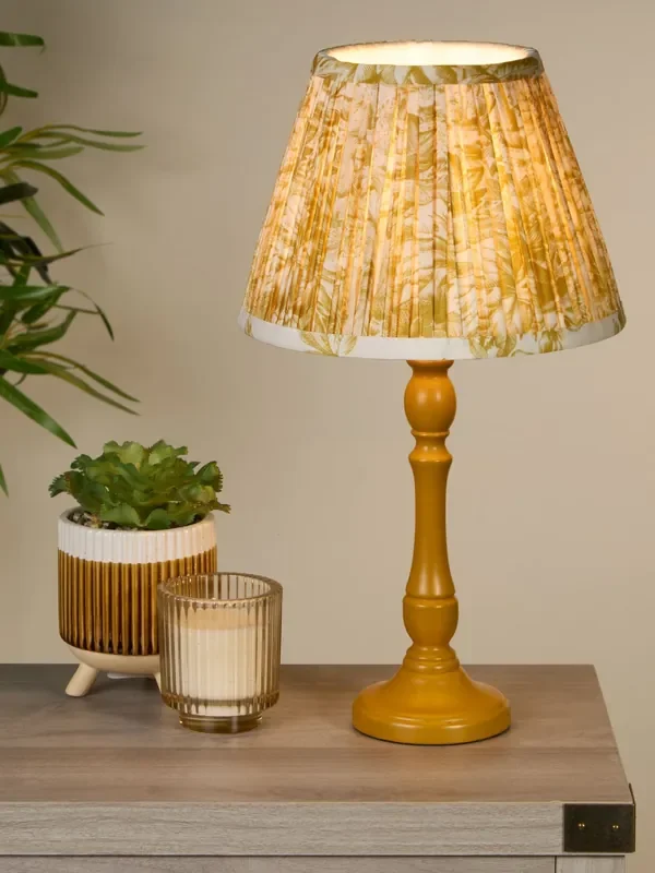 Searchlight Mustard Dorothy Spindle Table Lamp